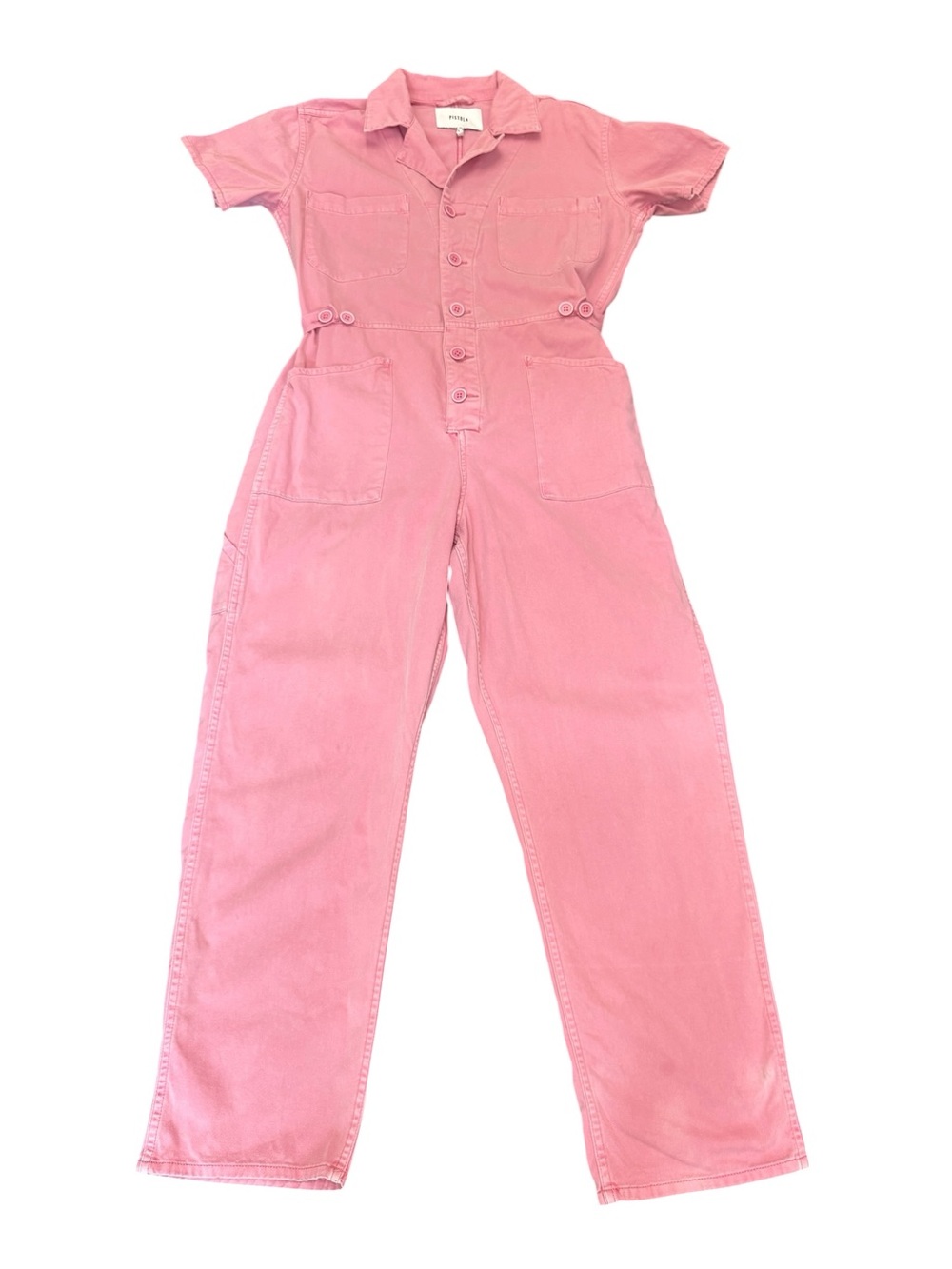 pistola Pink Short-Sleeve Utility Jumpsuit - Picture 3 of 10